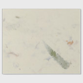 Natural Kraft Floral Petals Mulberry Fern Delicate Cadeaupapier (Vlak)