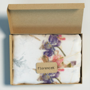 Natural Kraft Floral Roos Petals Iris Rozen Roze Cadeaupapier