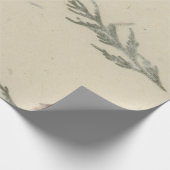 Natural Kraft Floral Roos Petals Mulberry Delicate Cadeaupapier (Hoek)