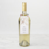 Natural Kraft Pampas Grass Oerwoud Floral Wedding Flessenhanger (Op fles)