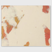 Natural Kraft Petals Ivory Autumn Leaf Oranje Cadeaupapier (Vlak)