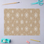 Natural Kraft Style White Snowflake Pattern Tissuepapier (Craft)