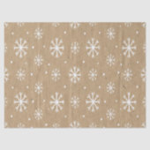 Natural Kraft Style White Snowflake Pattern Tissuepapier (Voorkant)
