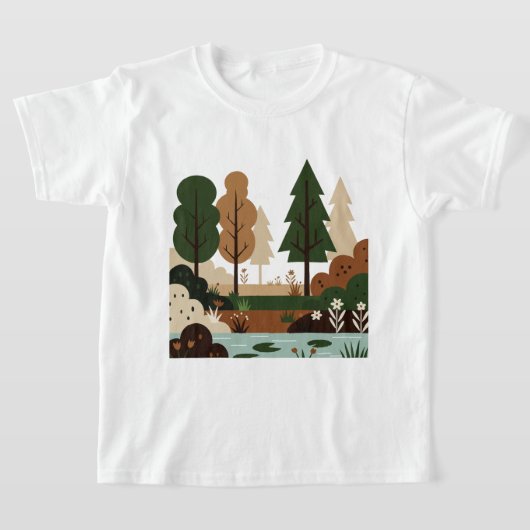 Natural landscape in minimalist style t-shirt (Laagn)
