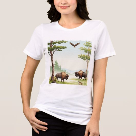 Natural landscape Tri-Blend shirt (Voorkant)