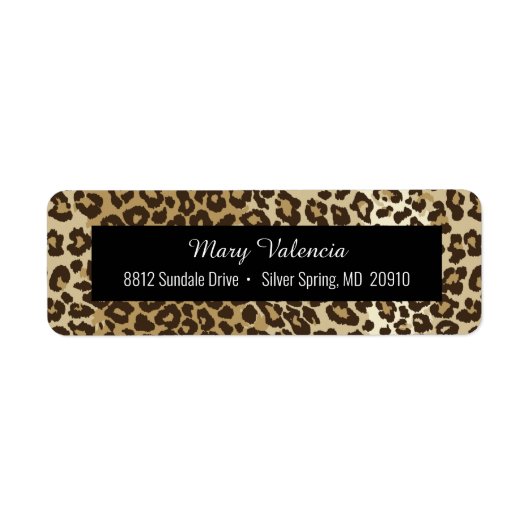 Natural Leopard Print Etiket (Voorkant)