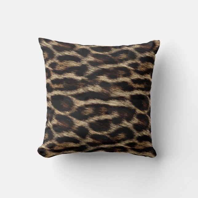 Natural Leopard Texture Print Pillow Kussen (Voorkant)