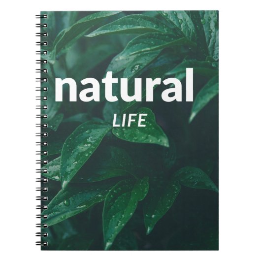 Natural Life Notitieboek – Green Leaves Hoesje (Voorkant)