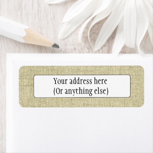 Natural Linen Canvas Texture Etiket (Insitu)