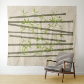 Natural Linen Kijk Bamboo Plant Wandkleed (In Situ (horizontaal))