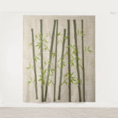 Natural Linen Kijk Bamboo Plant Wandkleed (Voorkant)