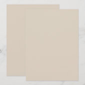 Natural Linen Solid Color Menu (Voorkant / Achterkant)