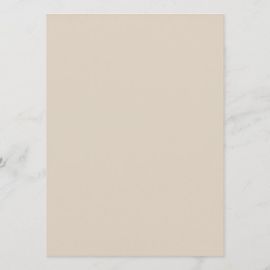 Natural Linen Solid Color Menu (Voorkant)