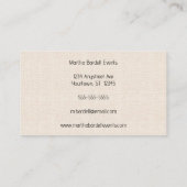 Natural Linen Texture Visitekaartje (Achterkant)