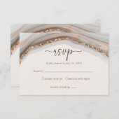 Natural Marble Agate RSVP Enclosure Kaart (Voorkant / Achterkant)