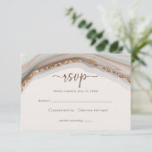 Natural Marble Agate RSVP Enclosure Kaart (Staand voorkant)