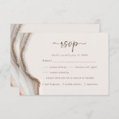 Natural Marble Agate RSVP Enclosure Kaart (Voorkant / Achterkant)