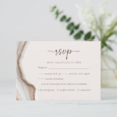 Natural Marble Agate RSVP Enclosure Kaart (Staand voorkant)