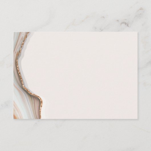 Natural Marble Agate RSVP Enclosure Kaart (Achterkant)
