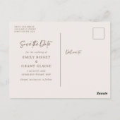 Natural Marble Agate Save the date briefkaart (Achterkant)