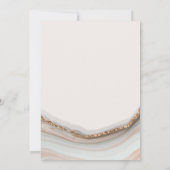 Natural Marble Agate Wedding Kaart (Achterkant)