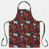 Natural Meat Cuts Pattern Cow Hog Chicken Sheep Schort (Voorkant)