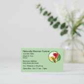 Natural Mexican Cuisine Business Cards Visitekaartje (Staand voorkant)