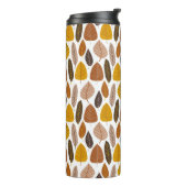 Natural neutral colors leaves seamless pattern vec thermosbeker (Gedraaid links)