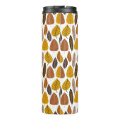 Natural neutral colors leaves seamless pattern vec thermosbeker (Achterkant)