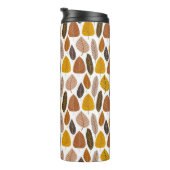 Natural neutral colors leaves seamless pattern vec thermosbeker (Geroteerd rechts)