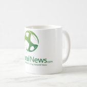 Natural News Logo Coffee Cup (groen) Koffiemok (Voorkant rechts)