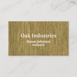 Natural Oak Woodgrain Look Professioneel Visitekaartje