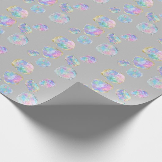 Natural Opal Birthstone Gemstenen Cadeaupapier (Hoek)