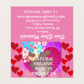 Natural Organic Skin & Hair Folded Visitekaartje (Buitenkant ongevouwen)