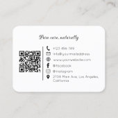 Natural Organic Soap QR Code  Visitekaartje (Achterkant)