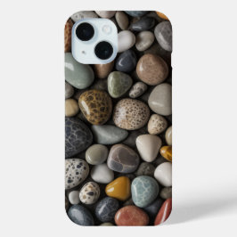 Natural Pebbles Collectie - Minimalistisch en Natu iPhone 15 Case