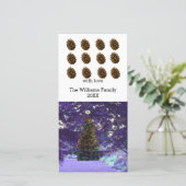 Natural Pine Cones-fotokaart Feestdagenkaart