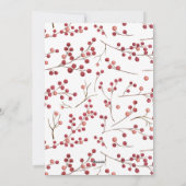 Natural Red Berry Merry kerstscript Foto Hol Feestdagenkaart (Achterkant)