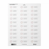 Natural Red Berry WreatReturn Address Label (Full Sheet)