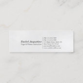 Natural Reiki Master en Yoga Mediation instructeur Mini Visitekaartje (Achterkant)