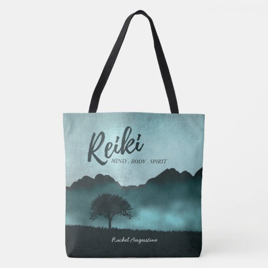 Natural Reiki Master en Yoga Mediation instructeur Tote Bag (Voorkant)
