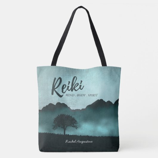 Natural Reiki Master en Yoga Mediation instructeur Tote Bag (Achterkant)