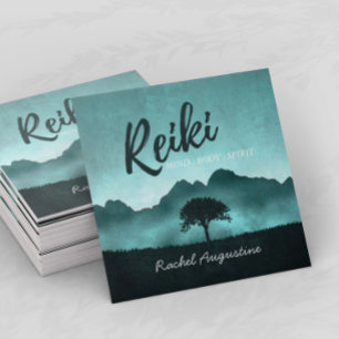 Natural Reiki Master en Yoga Mediation instructeur Vierkante Visitekaartje