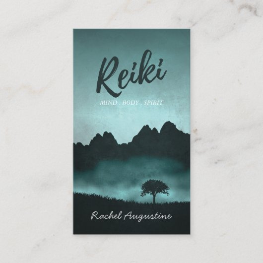 Natural Reiki Master en Yoga Mediation instructeur Visitekaartje (Voorkant)