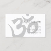 Natural Reiki Master en Yoga Mediation instructeur Visitekaartje (Achterkant)