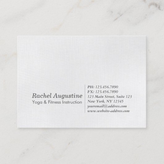 Natural Reiki Master & Yoga Instructor Appointment Afsprakenkaartje (Achterkant)