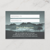 Natural Reiki Master Yoga Instructor Referral Kaar (Achterkant)