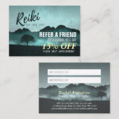 Natural Reiki Master Yoga Instructor Referral Kaar (Voorkant / Achterkant)