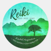 Natural Reiki Master Yoga Mediation instructeur Ronde Sticker (Voorkant)