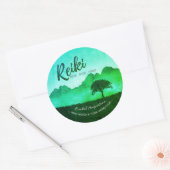 Natural Reiki Master Yoga Mediation instructeur Ronde Sticker (Envelop)